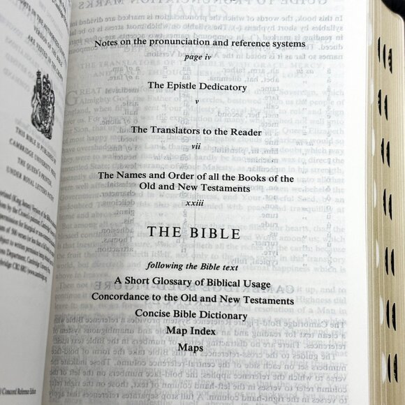 KJV Personal Concord Reference Bible Black French Morocco Leather KJ463:XRI NWT - Picture 10 of 16